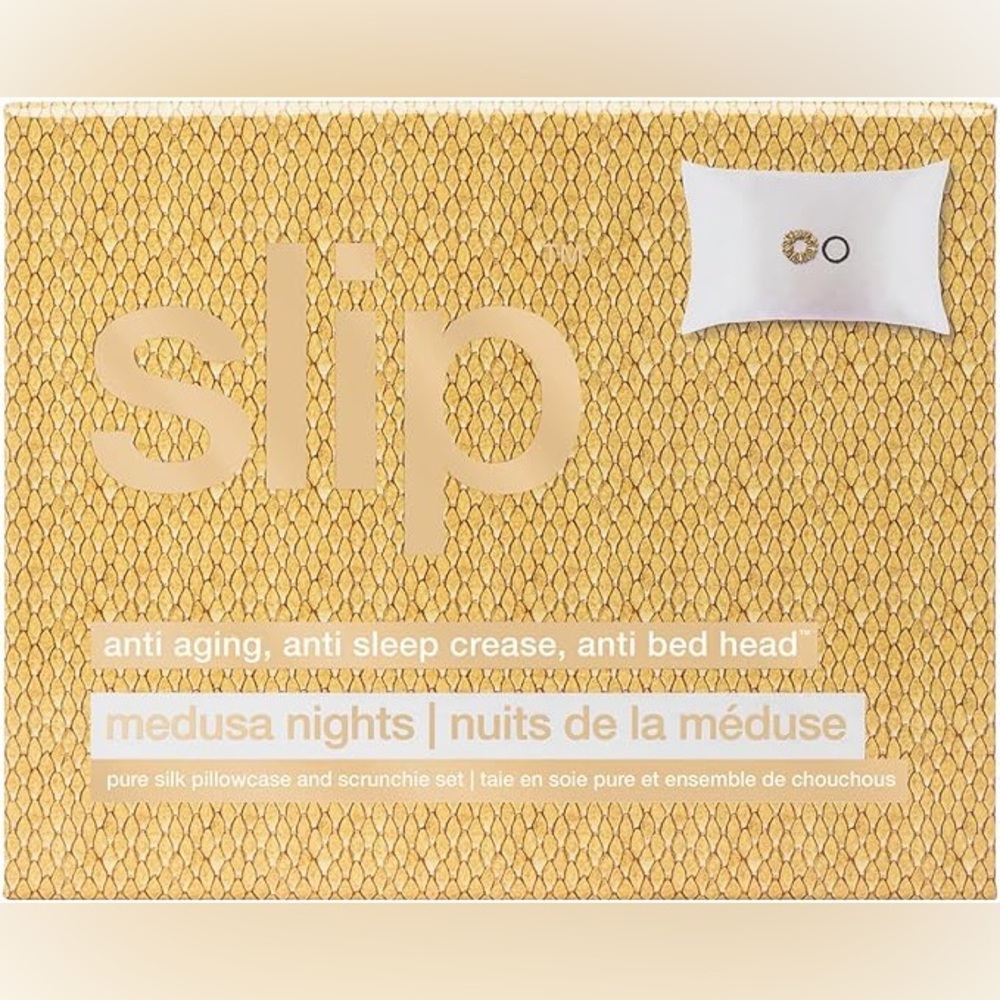 Slip Medusa Nights Silk scrunchie set - Gold & Black